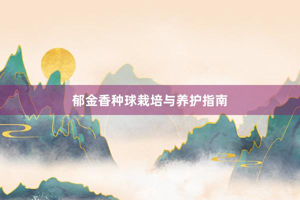 郁金香种球栽培与养护指南